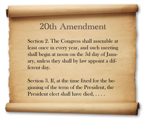 20th Amendment Josh Conklin S Goverment Class Website